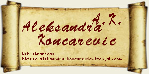 Aleksandra Končarević vizit kartica